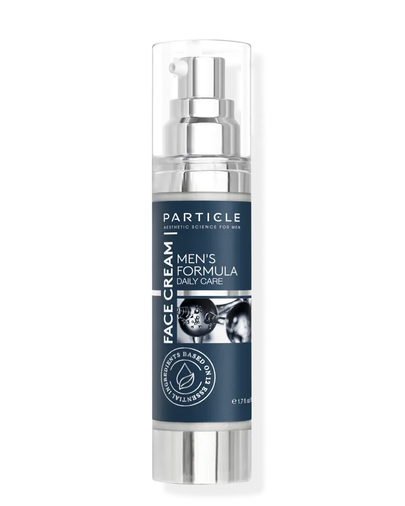 Single bottle of Particle for Men face cream.